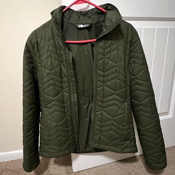 The North Face Olive Green Puffer Jacket